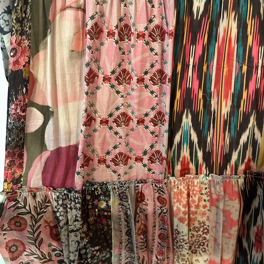 Anthropologie Floral Patchwork Maxi Dress - Picture 4 of 9
